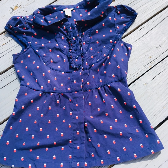 Anthropologie Tops - Anthropologie odille Lunar Eclipse top 2 y2k navy blue geo moon eclipse